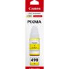 Bouteille d'encre Canon GI-490 Jaune d'origine - 0666C001AB
