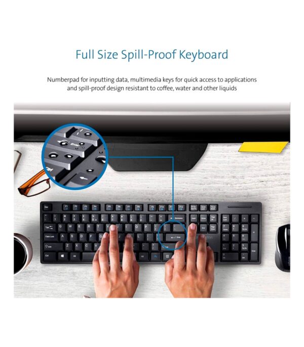 Clavier et souris sans fil Kensington Pro Fit AZERTY (K75230FR)