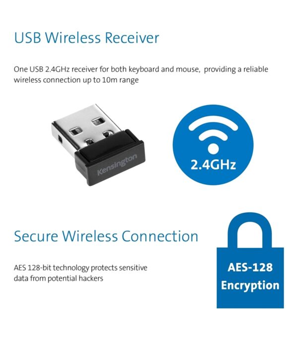 Clavier et souris sans fil Kensington Pro Fit AZERTY (K75230FR)