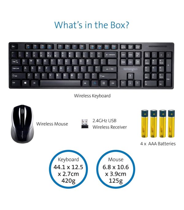 Clavier et souris sans fil Kensington Pro Fit AZERTY (K75230FR)