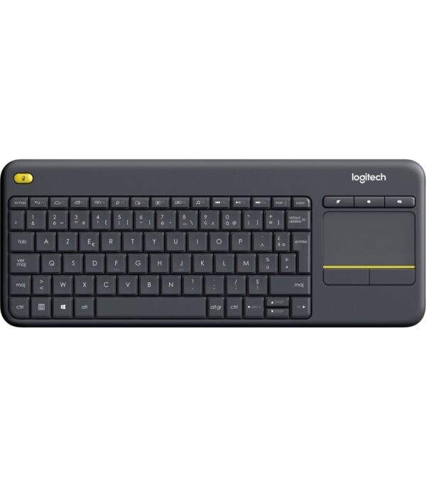 clavier-logitech-k400-sans-fil-avec-pave-tactile-integre-noir-azerty-920-007129-11 Logitech K400 Clavier sans fil avec pavé tactile intégré AZERTY Noir - 920-007129