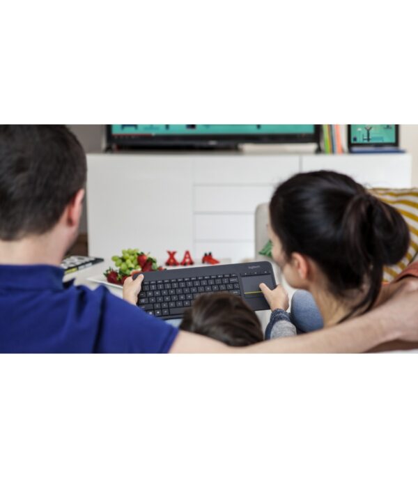 clavier-logitech-k400-sans-fil-avec-pave-tactile-integre-noir-azerty-920-007129-14 Logitech K400 Clavier sans fil avec pavé tactile intégré AZERTY Noir - 920-007129