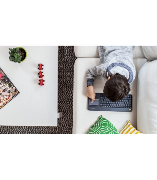 clavier-logitech-k400-sans-fil-avec-pave-tactile-integre-noir-azerty-920-007129-15 Logitech K400 Clavier sans fil avec pavé tactile intégré AZERTY Noir - 920-007129