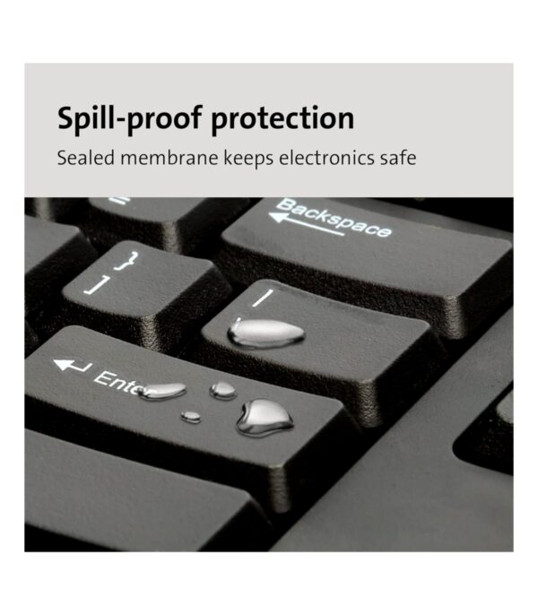 Clavier USB filaire Kensington ValuKeyboard AZERTY, 105 touches (1500109FR)