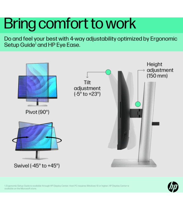 ecran-2145-full-hd-hp-e22-g5-6n4e8as-12 Écran 21,45" Full HD HP E22 G5 (6N4E8AS)