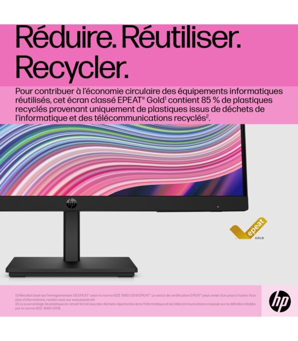 Écran HP P22 G5 21,5" Full HD - Moniteur PC HDMI/VGA (64X86AA)
