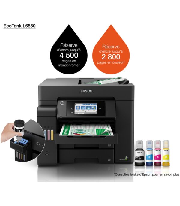 Epson EcoTank L6550 Imprimante multifonction à réservoirs rechargeables (C11CJ30403)