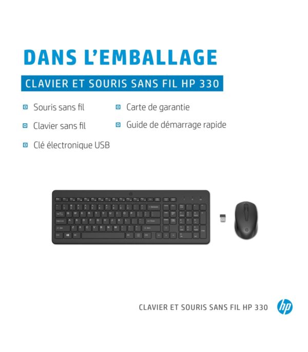 HP 330 Wireless Mouse & Keyboard Combo FR (2V9E6AA)