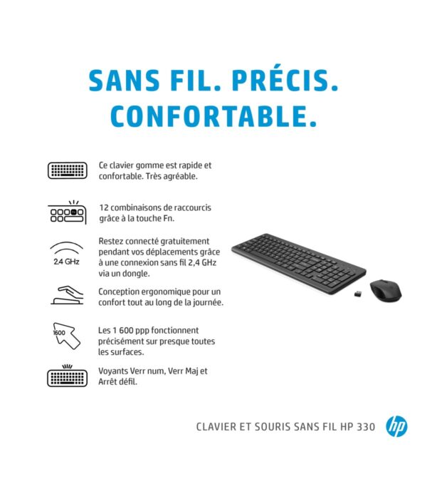 HP 330 Wireless Mouse & Keyboard Combo FR (2V9E6AA)