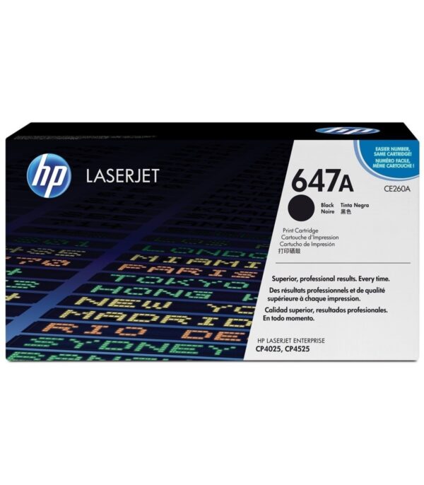 HP 647A Noir Toner laser original - CE260A