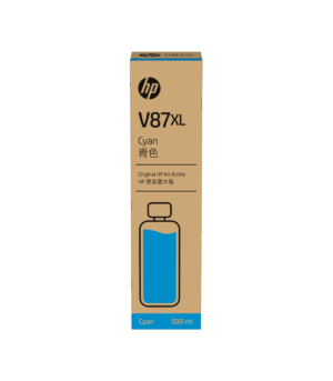HP V87XL Cyan 500ml - Bouteille d'encre HP d'origine (7FN95A)