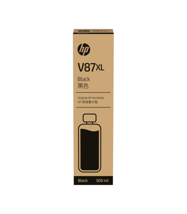 HP V87XL Noir 500ml - Bouteille d'encre HP d'origine (7FN98A)
