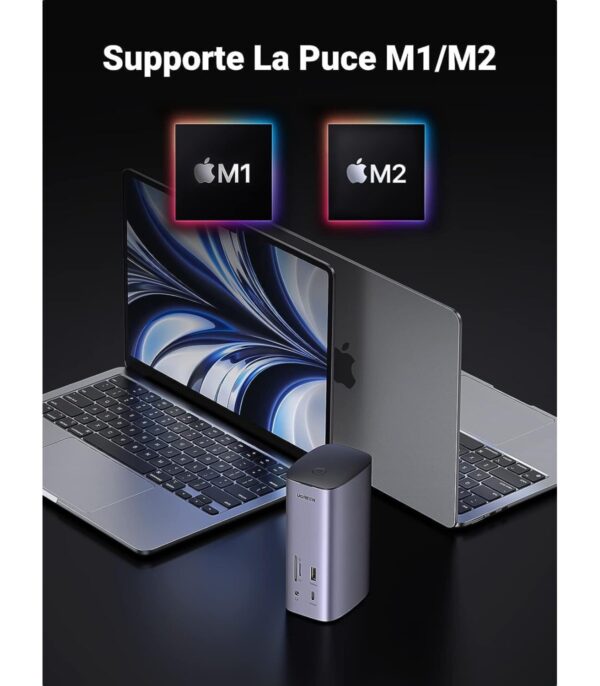 hub-usbc-ugreen-revodok-12-en-1-supporte-pd-power-delivery-100w-recharge-90325-14 station d'accueil multifonctionnelle 12-en-1 Ugreen Revodok  (90325)