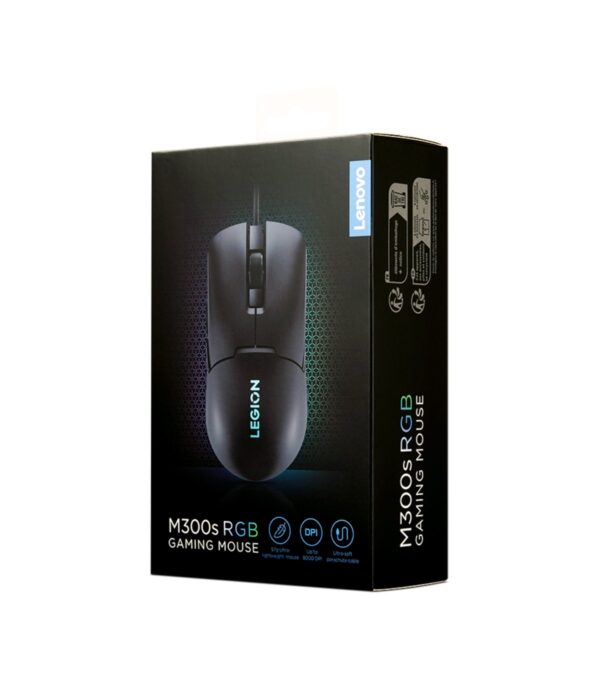 Souris Gaming Lenovo Legion M300s RGB – 8000 DPI, 6 boutons programmables, ultra-légère 57g (GY51H47350)