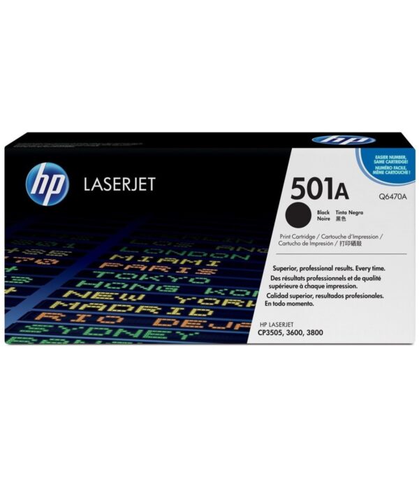 HP 501A Noir Toner Laser Original - Q6470A